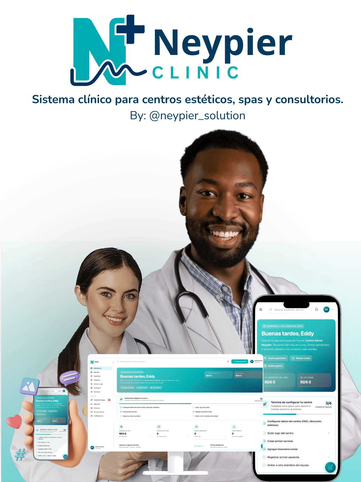 Neypier Clinic — Software clínico para centros estéticos y consultorios